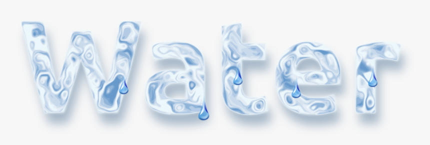 Blue,text,brand - Water Word Art Png, Transparent Png