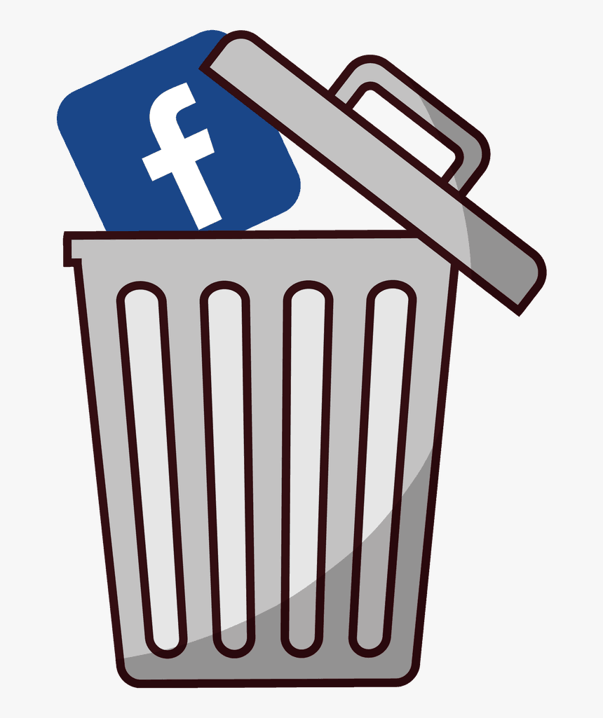 Putting The Facebook Icon In A Trash Can Facebook Trash Can, HD Png