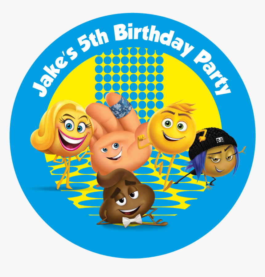 Emoji Party Box Stickers - Cartoon, HD Png Download