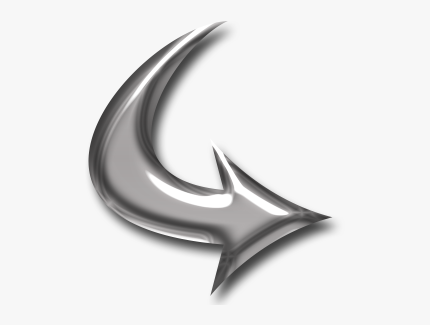 Arrow Chrome Right - Chrome Metal Arrow Transparent, HD Png Download