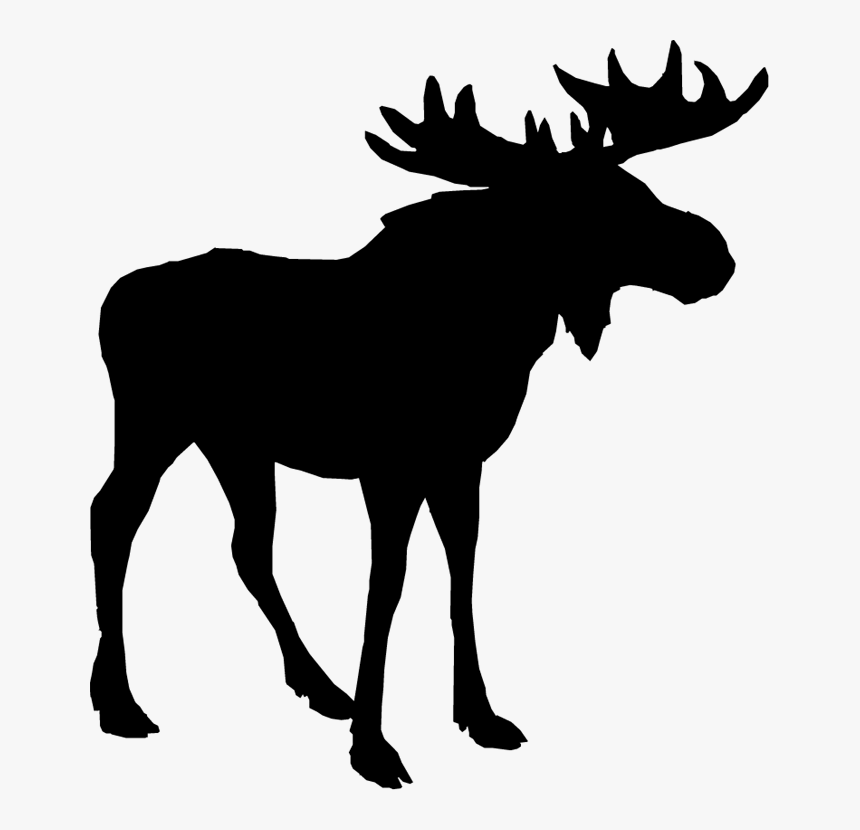 Clip Art Deer Silhouette Alaska Moose Image - Moose Silhouette Free, HD Png Download