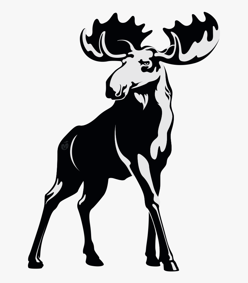 Lumberjack Clipart Moose - Moose Black And White, HD Png Download
