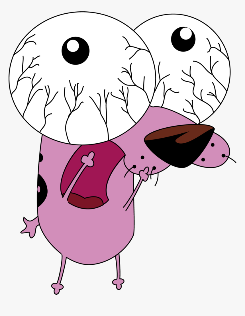 Pink Nose Beak Purple Clip Art Head - Courage The Cowardly Dog Png, Transparent Png