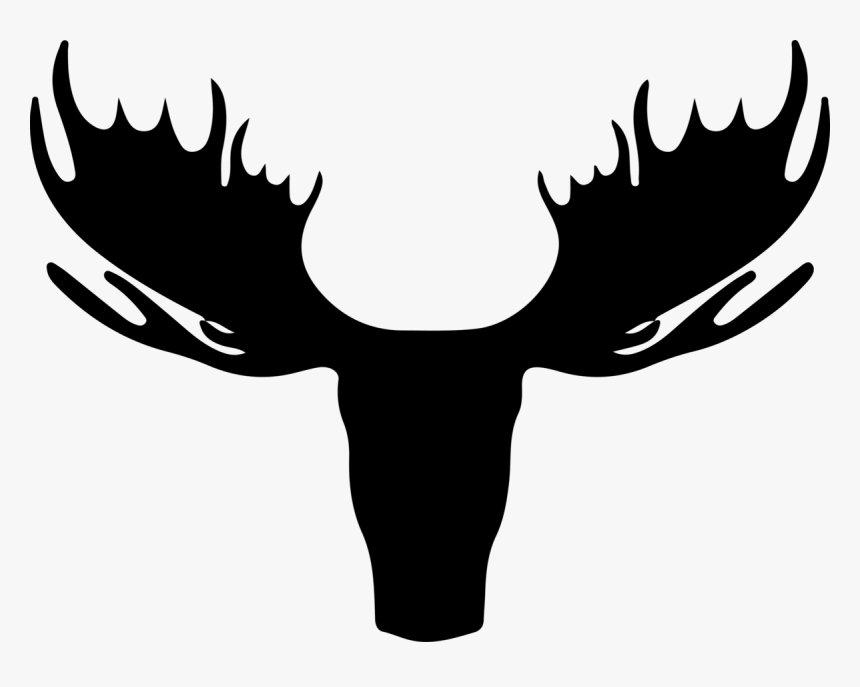 Moose Head Vector - Moose Head Silhouette Front, HD Png Download