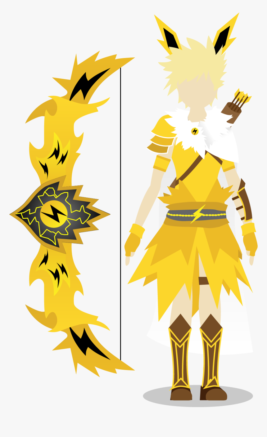 Jolteon Cosplay Design - Cartoon, HD Png Download
