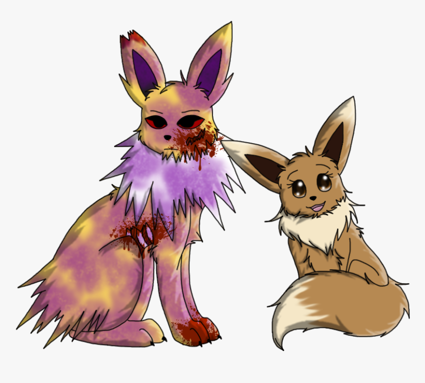 Miyu The Eevee And Rebel The Undead Jolteon Miyuamprebel - Jolteon Blood, HD Png Download