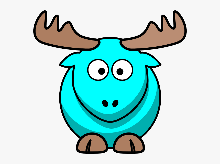 Turquoise Moose Cartoon Svg Clip Arts - Cartoon Goat Clipart, HD Png Download