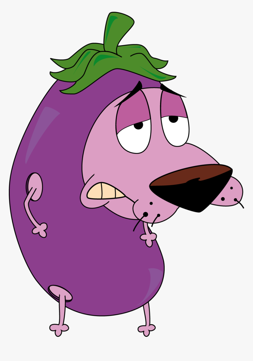 Courage Eggplant By Gth089-d4h0csw - Courage The Dog Eggplant, HD Png Download