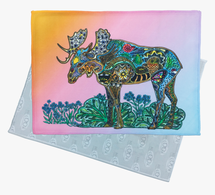 Moose Microfiber Cleaning Cloth - Illustration, HD Png Download