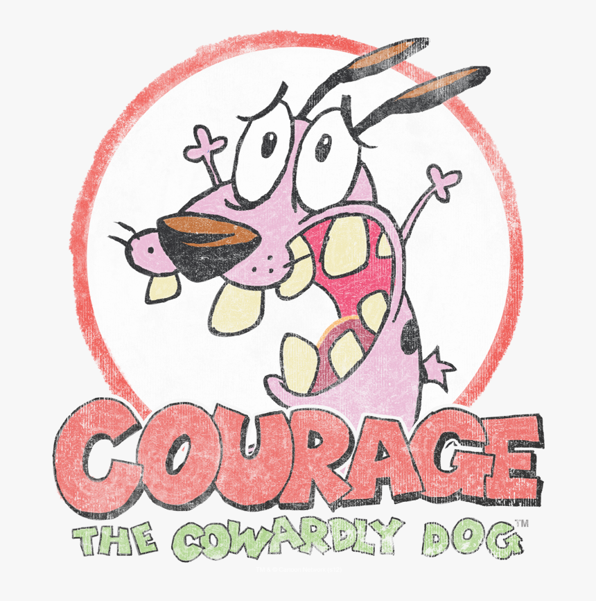 Courage The Cowardly Dog Vintage Courage Juniors T-shirt - Courage The Cowardly Dog Png, Transparent Png