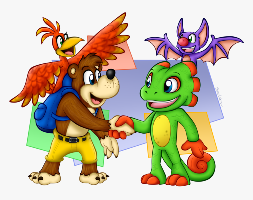 Also, Here Is Some Fan Art - Yooka Laylee Meets Banjo Kazooie, HD Png Download