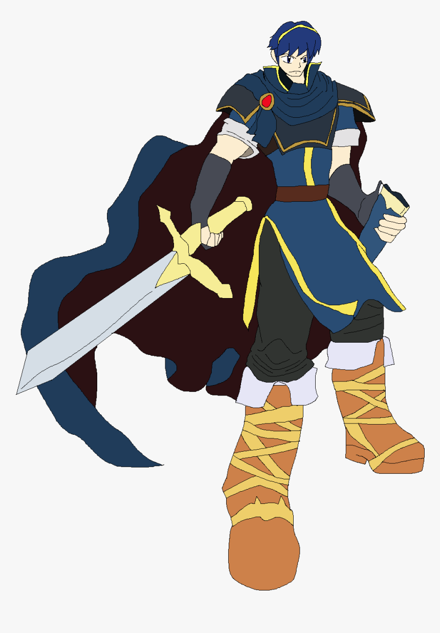 Marth Ssb18 - Cartoon, HD Png Download