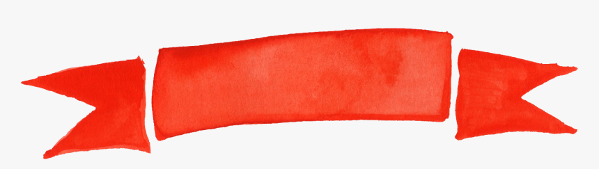 Banner Png Red - Orange Watercolor Banner Png, Transparent Png