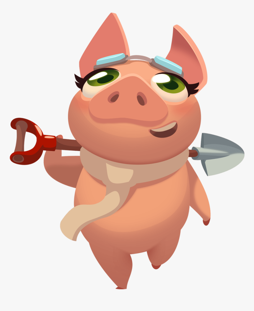 Farm Heroes Saga Amelia The Pig Holding Spade - Pig In Farm Heroes Saga, HD Png Download