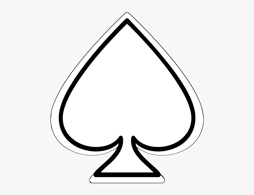 Ace Of Spade Line Art, HD Png Download