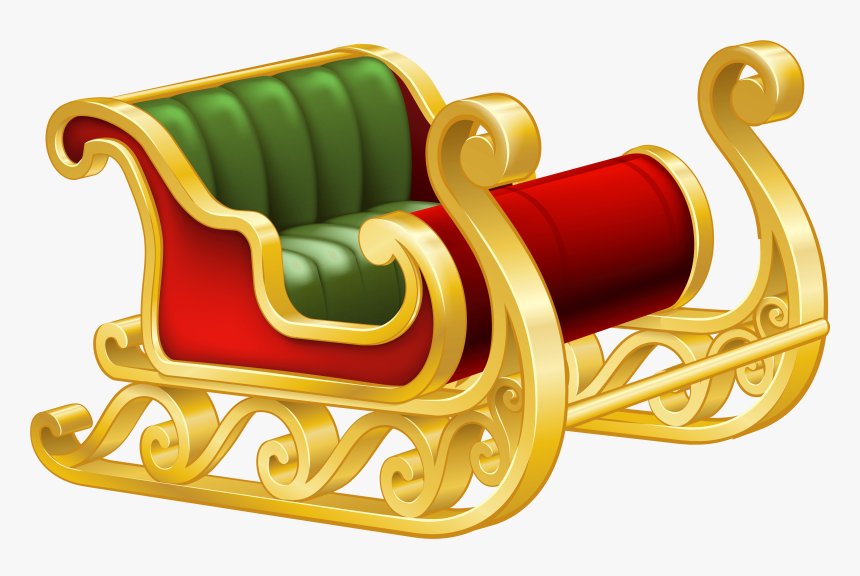 Transparent Reindeer Sleigh Png - Santa Claus With Reindeer Png, Png Download