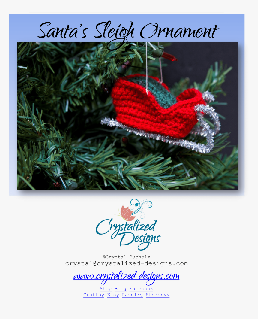 Santa S Sleigh Ornament-1 - Christmas Ornament, HD Png Download