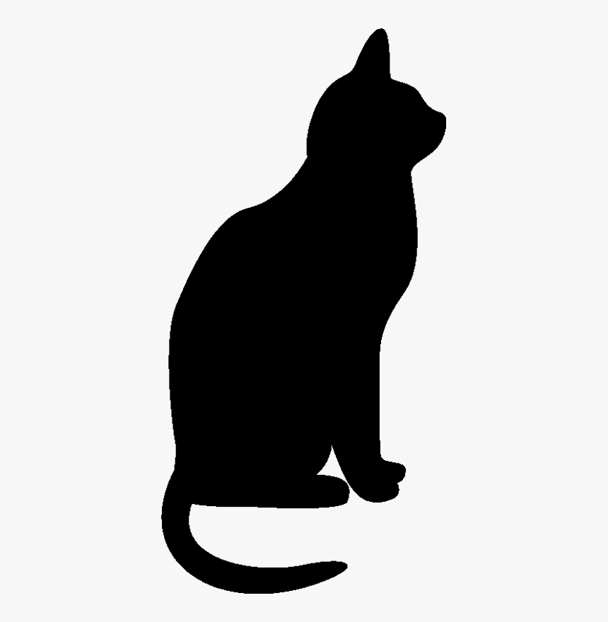 Cat Silhouette Clip Art - Cat Clip Art Black, HD Png Download