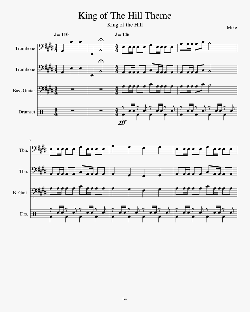 King Of The Hill Theme Trombone, HD Png Download