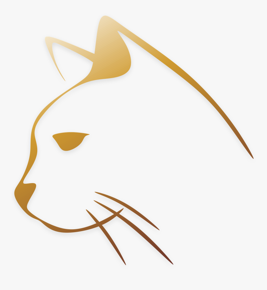 Black And White Cat Head Clip Art, HD Png Download