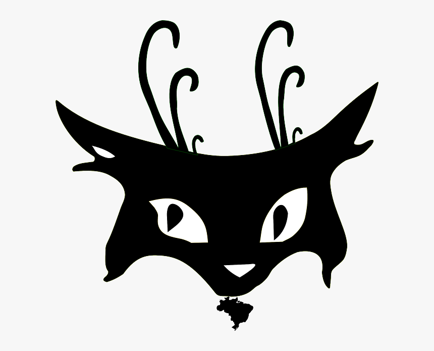 Whiskers Bengal Cat Black Cat Black And White Clip - Black Cat Tattoo, HD Png Download