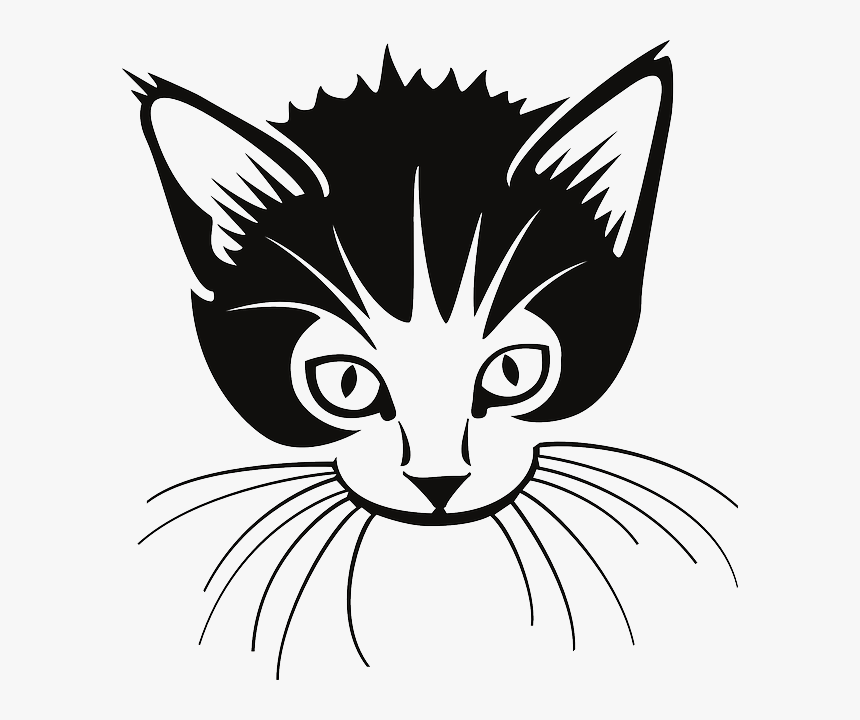 Black And White Cat Logo, HD Png Download