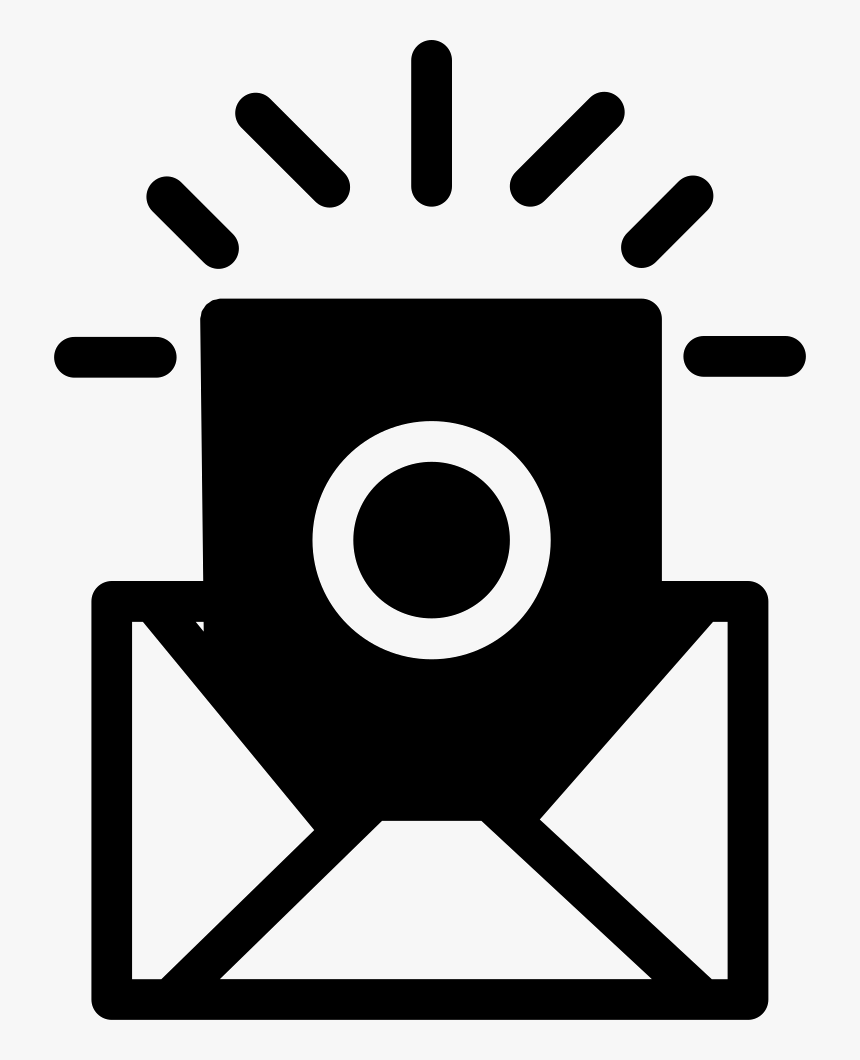 Open Envelope With Surprise - Surprise On Line Icon, HD Png Download