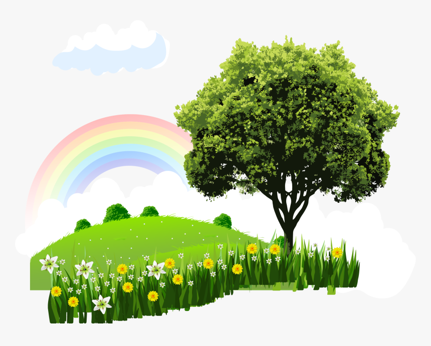 Natural Landscape Cartoon Nature, HD Png Download