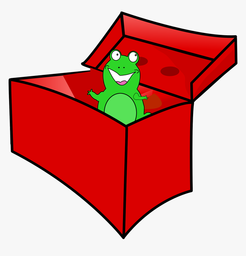 Frog In A Box Cartoon, HD Png Download