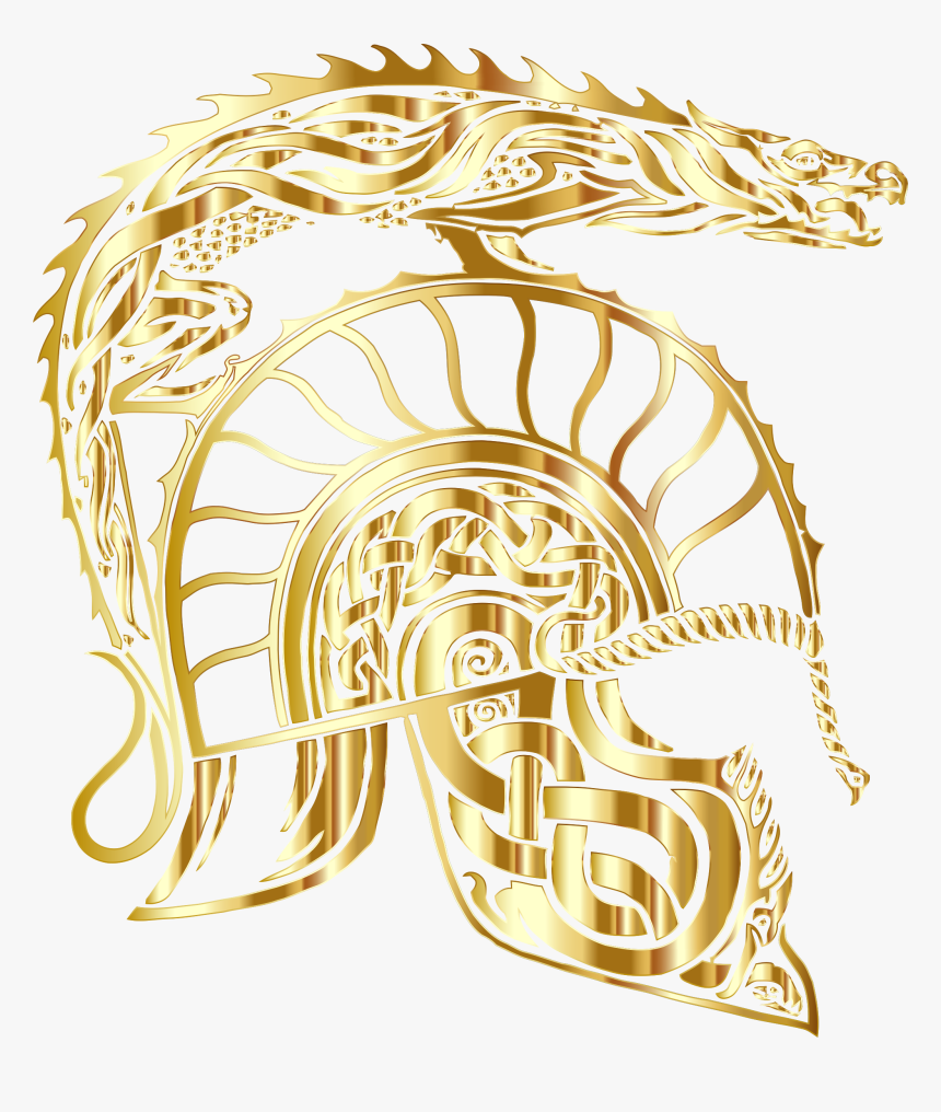 Children Of Hurin Dragon Helm Gold No Background Clip - Children Of Hurin Transparent, HD Png Download