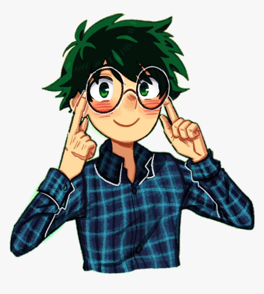 Bnha Mha Deku Izukumidoriya Izuku Midoriya , Png Download - Midoriya Izuku With Glasses, Transparent Png