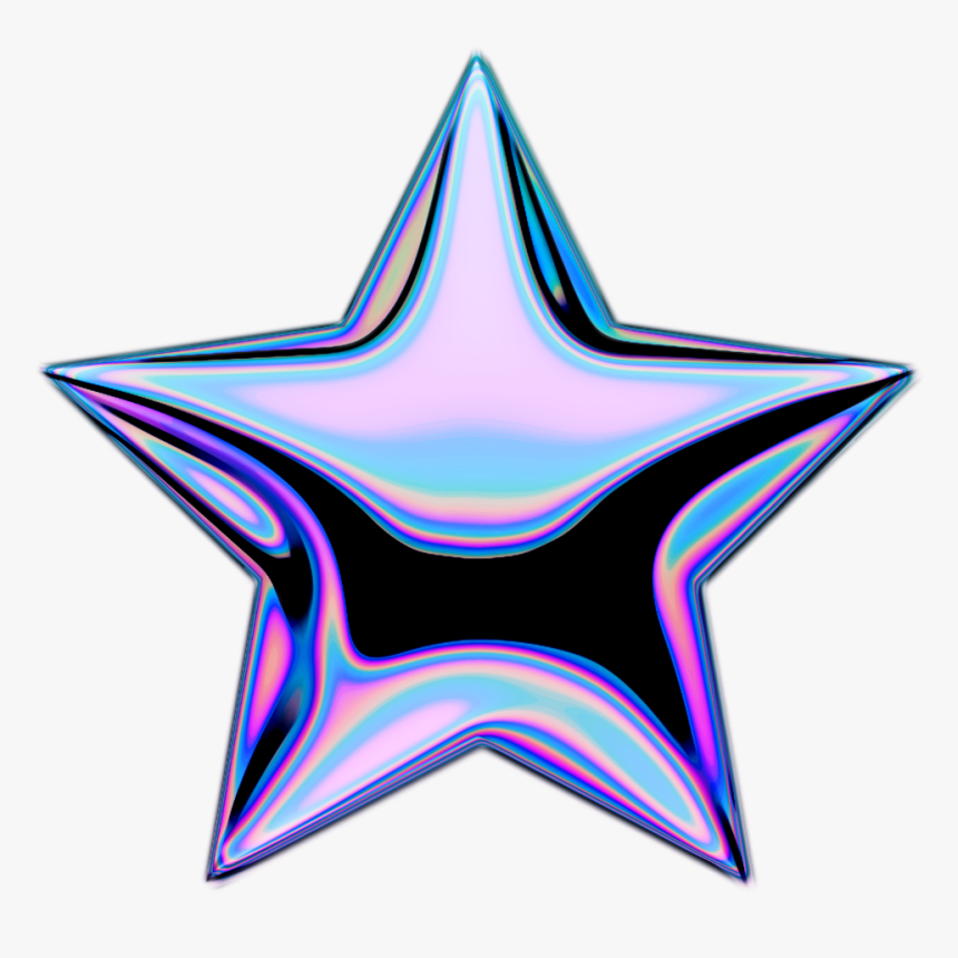 Holo Holographic Shootingstar Stars Star Emoji Iridesce - Holographic Star, HD Png Download