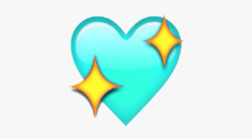Clip Art Aesthetic Emojis - Light Blue Emoji Heart, HD Png Download