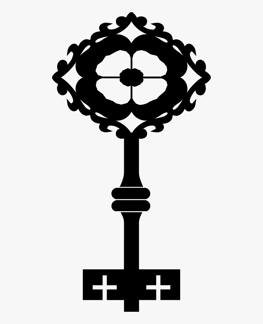 Old Key Design Like A Flower In A Rhombus - Chave Antiga Png, Transparent Png