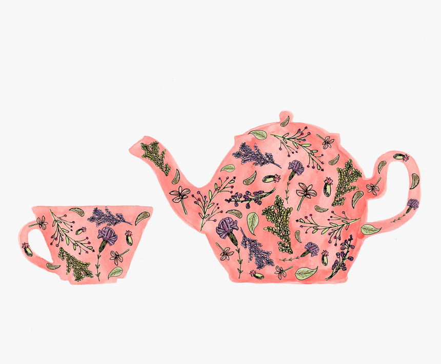 Teapot And Tea Cup Png - Cup Of Tea Drawing Png, Transparent Png