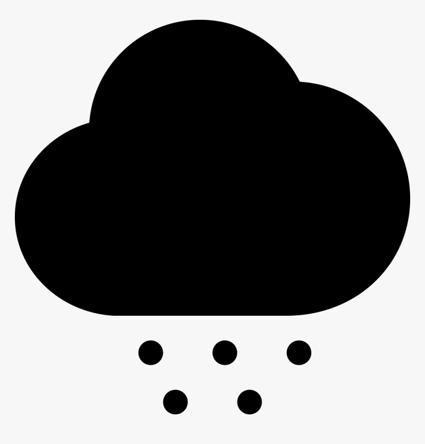 Cloud Black Storm Symbol Of Weather With Hail Dots, HD Png Download