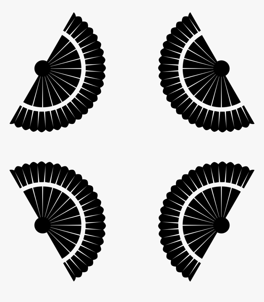 Flamenco Fans Group Of Four In Rhombus Shape - Biskuit Vektor, HD Png Download