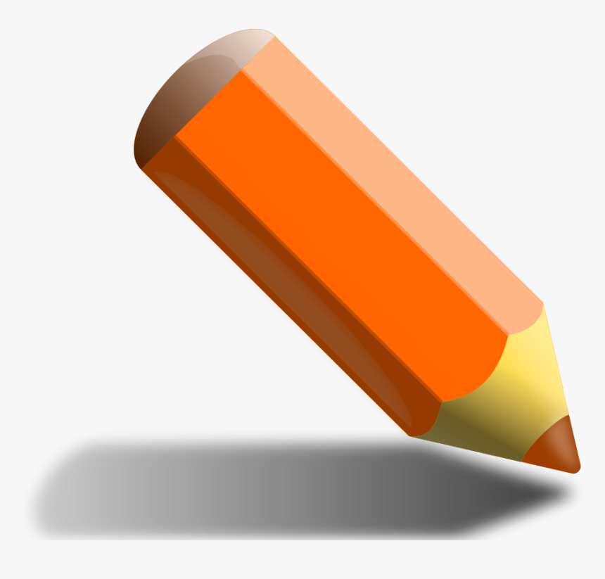 Transparent Crayons Clipart - Orange Pencil Clipart, HD Png Download