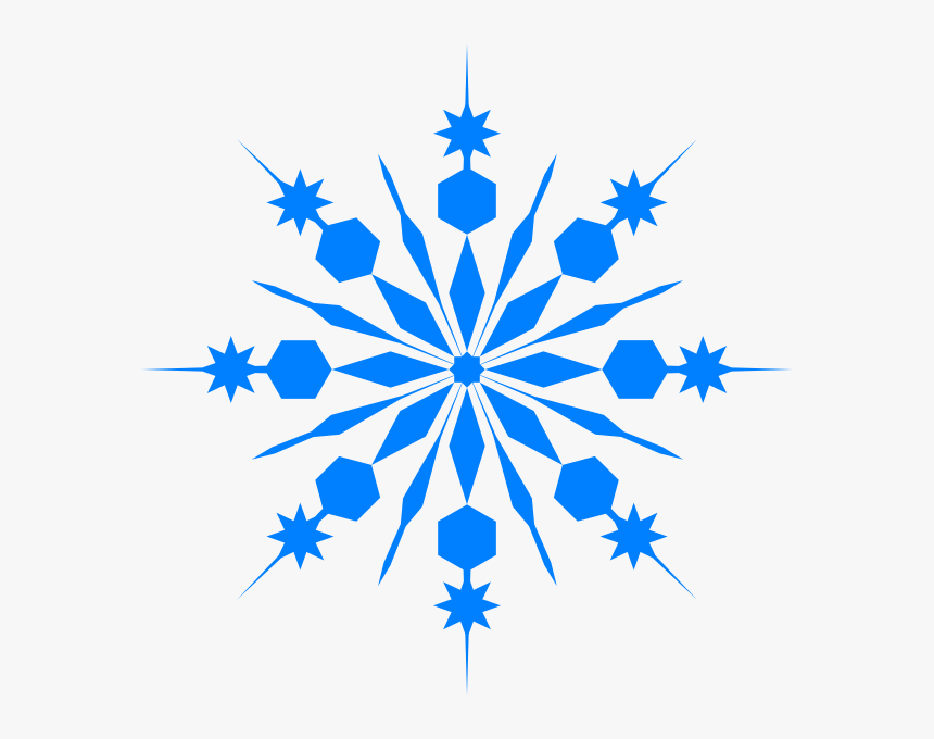 Snowflake Clip Art At Clker - Transparent Background Snowflake Clip Art, HD Png Download