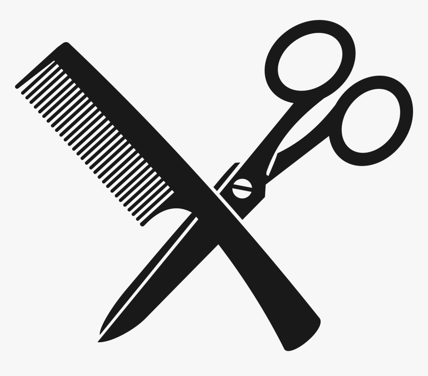 Scissors And Comb Png Picture Freeuse - Comb And Scissors Logo, Transparent Png