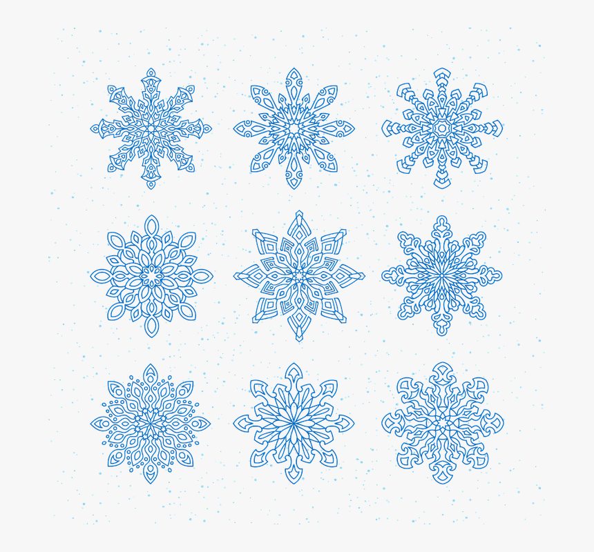 Snowflakes, Vector, New Year S Eve, Christmas, Holiday - Corel Draw Distort Tool, HD Png Download