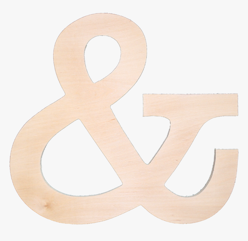 Wood Ampersand Symbol - Wood, HD Png Download