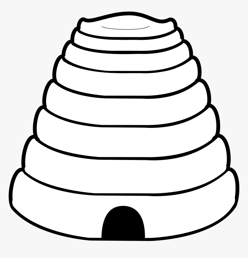 Outline Bee Hive Clip Art, HD Png Download