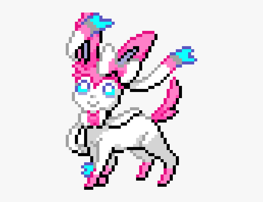 Sylveon Minecraft Pixel Art, HD Png Download