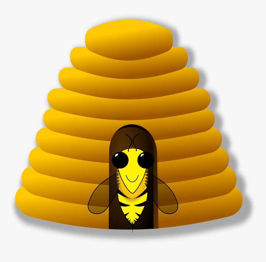 Beehive, Beekeeping, Honey, Honey Bees - Transparent Beehive Cartoon, HD Png Download