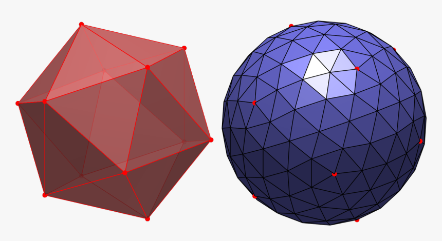 It S An Icosahedron Refined By Splitting Triangles - Circle, HD Png Download