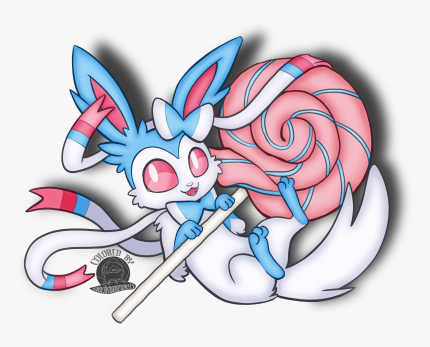 Shiny Sylveon With Lollipop , Png Download - Sheiny Sylveon With Lolypop, Transparent Png