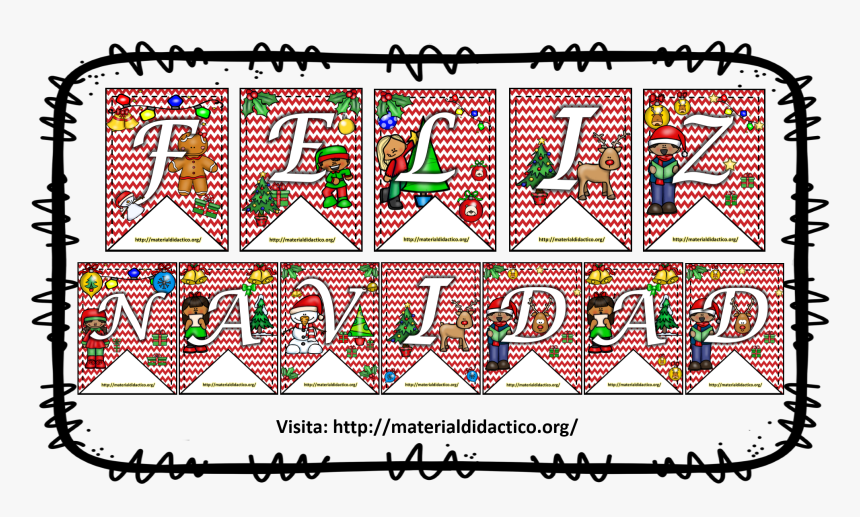Banderin De Feliz Navidad, HD Png Download