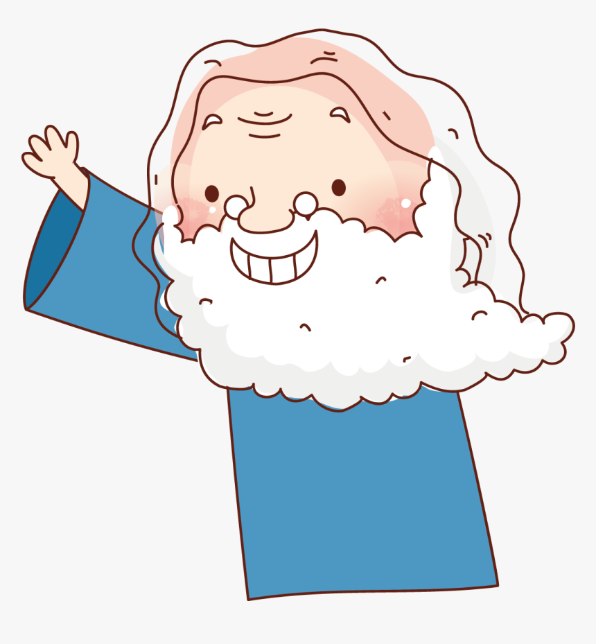 Transparent Cartoon Beard Png - Beard Grandfather Cartoon, Png Download