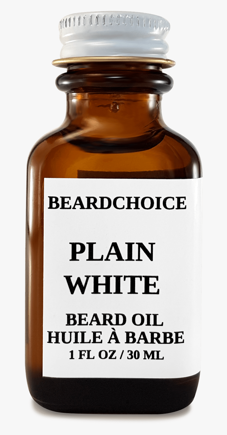 Plain White Beard Oil - Glass Bottle, HD Png Download
